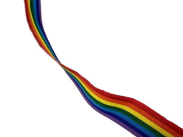 Ripsband - 25mm - Regenbogen Streifen