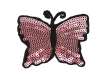 Applikation - Pailletten Schmetterling - rosa