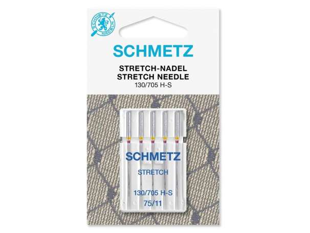 Schmetz - 5 Nähmaschinennadeln, Stretch-Nadel 130/705 H-S - NM 75/11