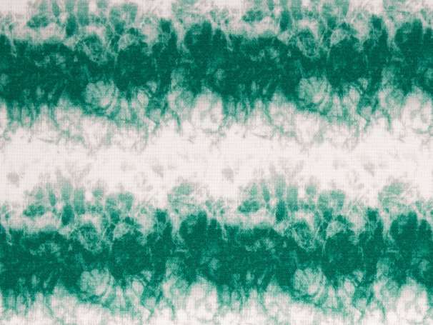 Waffel Jersey - Batik Streifen - grün