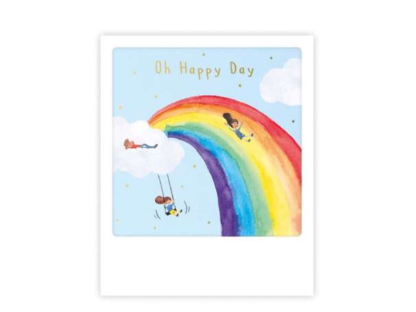Photo Postkarte - Oh Happy Day, Regenbogen