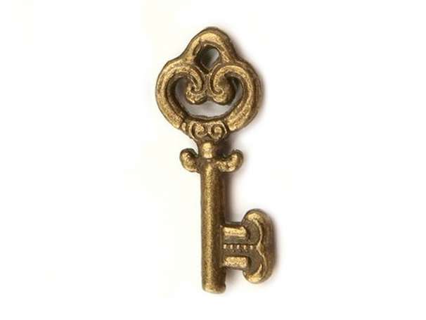 Anhänger - Vintage Schlüssel - altmessing