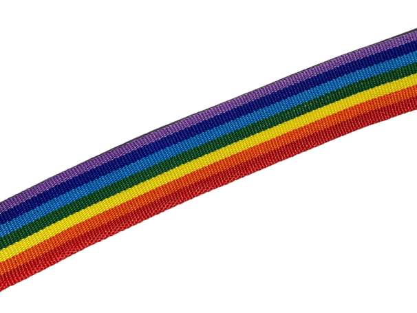Ripsband - 25mm - Regenbogen Streifen