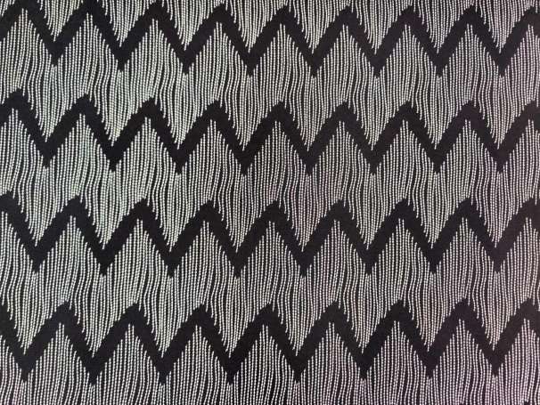 Polyester Jersey Stoff - grafisch schwarz