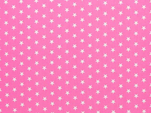BAUMWOLLE Stoff - Sterne - rosa,weiß