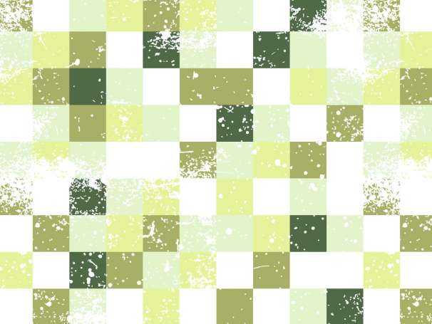 French Terry - Grunge Checkered - leuchtgrün,khaki
