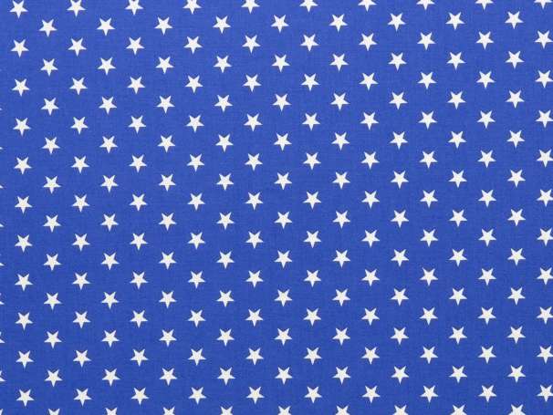 BAUMWOLLE Stoff - Sterne - royalblau,weiß