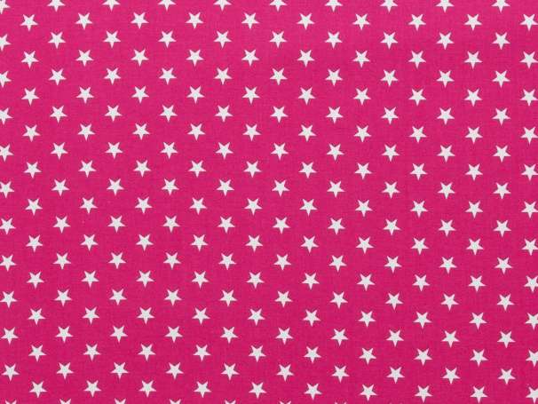 BAUMWOLLE Stoff - Sterne - pink,weiß