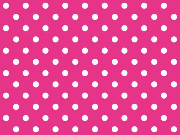 BAUMWOLLE Stoff - Punkte - pink,weiß