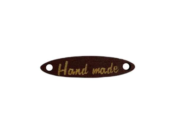 Holz Label - Hand made, dunkelbraun