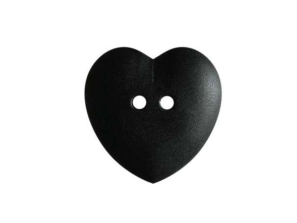Knopf Herz 15mm - schwarz