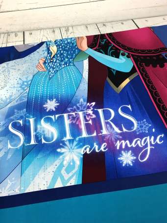 Baumwolle Stoff - PANEL - Frozen: Sisters are Magic (unten)