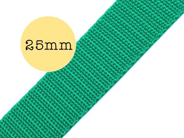 Gurtband - 25mm - smaragdgrün