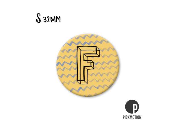 Magnet, Pickmotion - 32 mm - Buchstabe, F