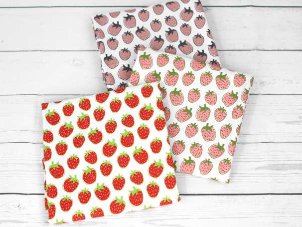 Jersey Stoff - Erdbeeren - Serie