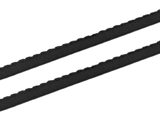 Gummiband - Bogenkante schmal - 12mm - schwarz