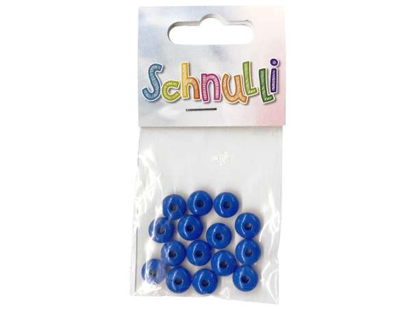 Schnulli-Holzlinsen - 10 x 5 mm, rund - 15 Stück - blau