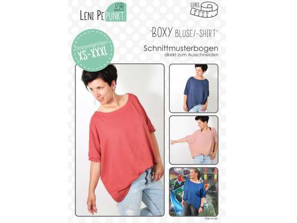 Leni Pepunkt Schnittmuster - BOXY.Bluse, Shirt Gr. XS-XXXL