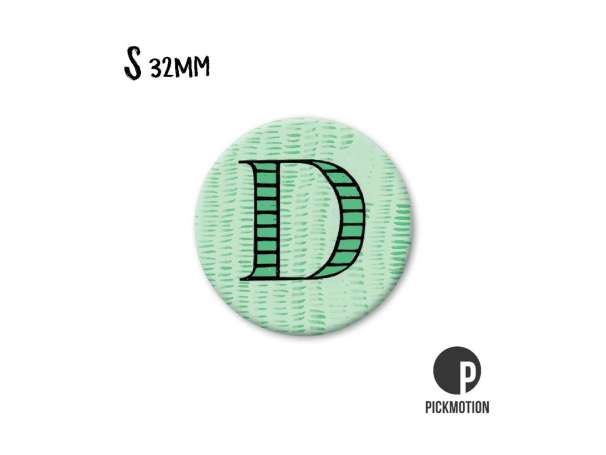 Magnet, Pickmotion - 32 mm - Buchstabe, D