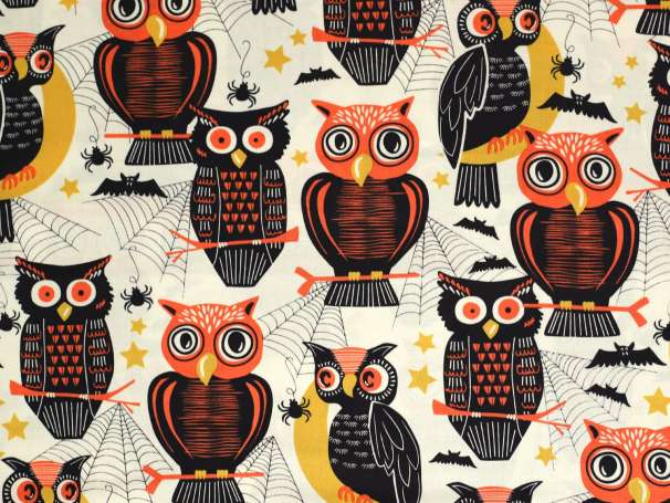 Baumwolle Stoff - Spooktacular - Owl